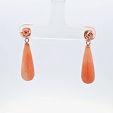 Sterling Silver Rose Gold Vermeil Agate Earrings