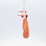 Sterling Silver Rose Gold Vermeil Agate Earrings