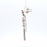 Sterling Silver Cubic Zirconia Double Halo Drop Earrings