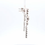 Sterling Silver Cubic Zirconia Double Halo Drop Earrings