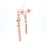 Sterling Silver Cubic Zirconia Double Halo Drop Earrings