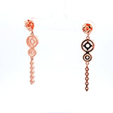 Sterling Silver Cubic Zirconia Double Halo Drop Earrings