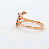 Sapphire and Diamond Hummingbird Ring in 14k Yellow Gold, Size 6.75