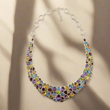 Sterling Silver Gemstone Necklace - 144 CTW