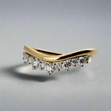 0.40 CTW Diamond Wedding Band 14k Yellow Gold - Size 6.5
