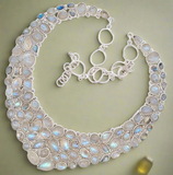 Sterling Silver Rainbow Moonstone Necklace