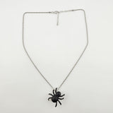 Sterling Silver Cubic Zirconia Spider Necklace