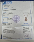 1.09 CTW Diamond Swirl Pendant Necklace 14k Yellow Gold