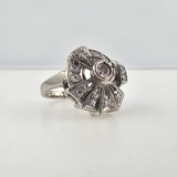 0.42 CTW Diamond Ring 18k White Gold - Size 4.75