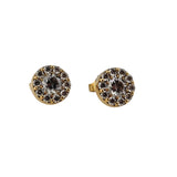 0.82 CTW Diamond Cluster Stud Earrings 18k Yellow Gold