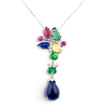 Sterling Silver Glass and Cubic Zirconia Fruit Salad