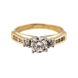 0.67 CTW Diamond Engagement Ring 14k Yellow Gold, Size 5.75