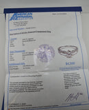 1.06 CTW Diamond Engagement Ring 14k White Gold - Size 6.5