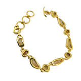 Sterling Silver Gold Vermeil Opal Bracelet