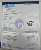 2.39Ct Morganite and Diamond Ring 14k Rose Gold - Size 6.25