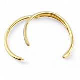 Sterling Silver Cubic Zirconia Bypass Bracelet