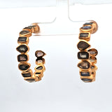 Sterling Silver Gold Vermeil Labradorite Hoop Earrings