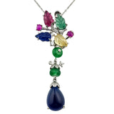 Sterling Silver Glass and Cubic Zirconia Fruit Salad