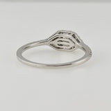 0.36 CTW Baguette & Round Diamond Ring 18k White Gold - Size 6.75