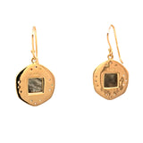 Sterling Silver Gold Vermeil Labradorite Earrings