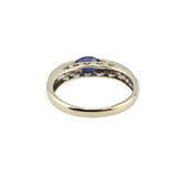0.56 CT. Tanzanite and Diamond Ring 14k White Gold - Size 9