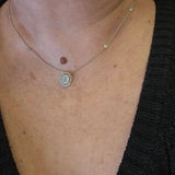 0.85 CTW Multi-Cut Diamond Pendant Necklace 14k White Gold