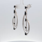 Sterling Silver Black Cubic Zirconia Earrings