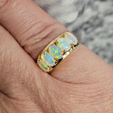 0.75 Ct. Opal Ring 14k Yellow Gold - Size 6.5