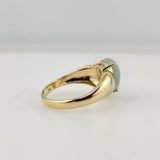 Imperial Jade Ring 14k Yellow Gold - Size 9