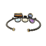 Sterling Silver Gemstone Cuff Bracelet