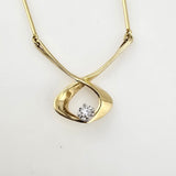 0.07ct. Diamond Necklace 14k Yellow Gold