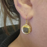 Sterling Silver Gold Vermeil Labradorite Earrings