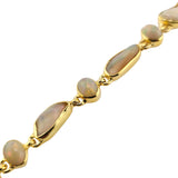 Sterling Silver Gold Vermeil Opal Bracelet