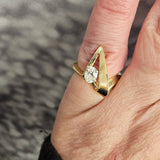 0.52Ct Diamond Solitaire Engagement Ring 14k Yellow Gold - Size 4.25