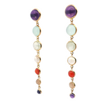 Sterling Silver Gold Vermeil Gemstone Dangle Earrings
