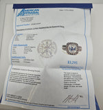 1.01ct. Cushion Cut Aquamarine and Diamond Ring 14k White Gold - Size 6.75