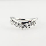 0.40 CTW Diamond Ring 14k White Gold - Size 6.5