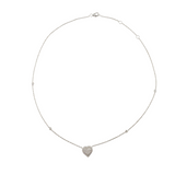 0.66 CTW Diamond Cluster Necklace 14k White Gold