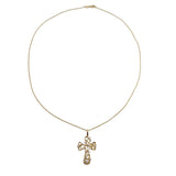 0.50 CTW Diamond Cross Necklace 14k Yellow Gold