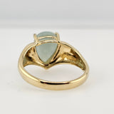 Imperial Jade Ring 14k Yellow Gold - Size 9