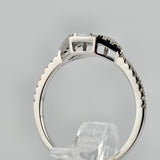 0.36 CTW Baguette & Round Diamond Ring 18k White Gold - Size 6.75