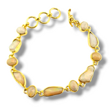Sterling Silver Gold Vermeil Opal Bracelet