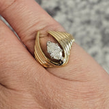 0.91ct. Marquise Cut Diamond Solitiare Ring 14k Yellow Gold - Size 6.5