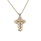 0.20 CTW Diamond Cross Necklace 14k Yellow Gold