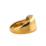 Black Onyx and Diamond Ring 14k Yellow Gold - Size 7.25
