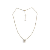 0.38 CTW Diamond Floral Pendant Necklace 14k Yellow Gold