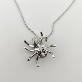 Sterling Silver Cubic Zirconia Spider Necklace