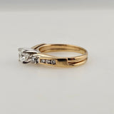 0.67 CTW Diamond Engagement Ring 14k Yellow Gold, Size 5.75