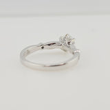 1.06 CTW Diamond Engagement Ring 14k White Gold - Size 6.5