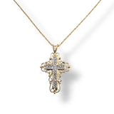 0.20 CTW Diamond Cross Necklace 14k Yellow Gold
